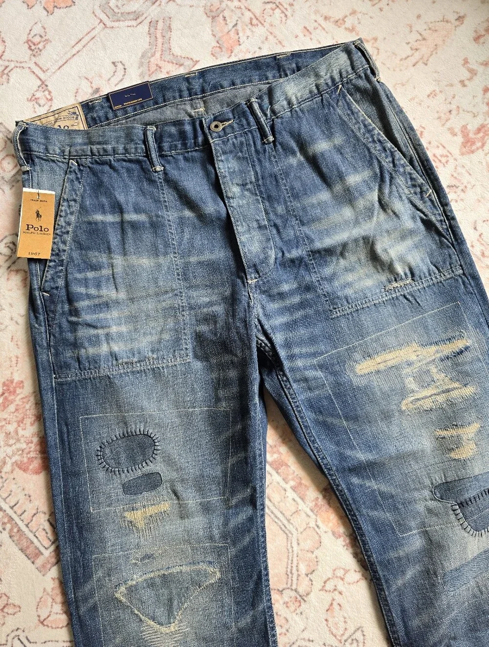 Polo by Ralph Lauren Distressed Patchwork Jeans